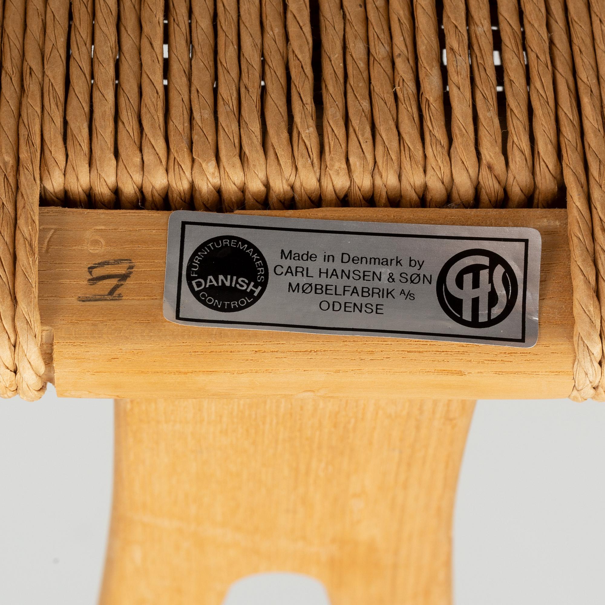 Hans J Wegner, CH 24, Y-stolen, 5 st, Carl Hansen & son.