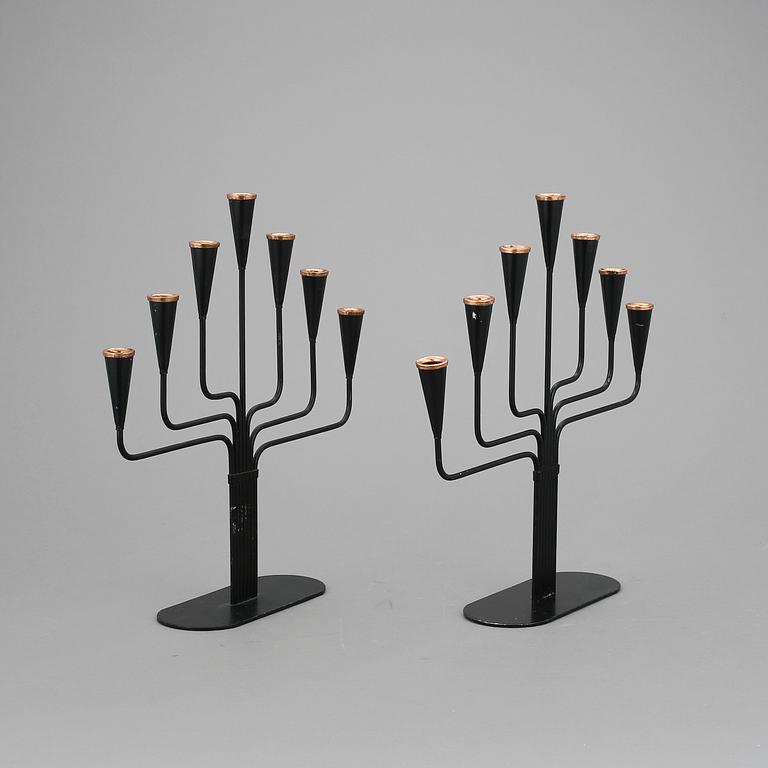 KANDELABRAR, ett par, Gunnar Ander, Ystad Metall.