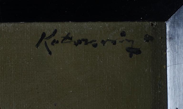 OIDENTIFIERAD KONSTNÄR, olja på duk, otydligt signerad.