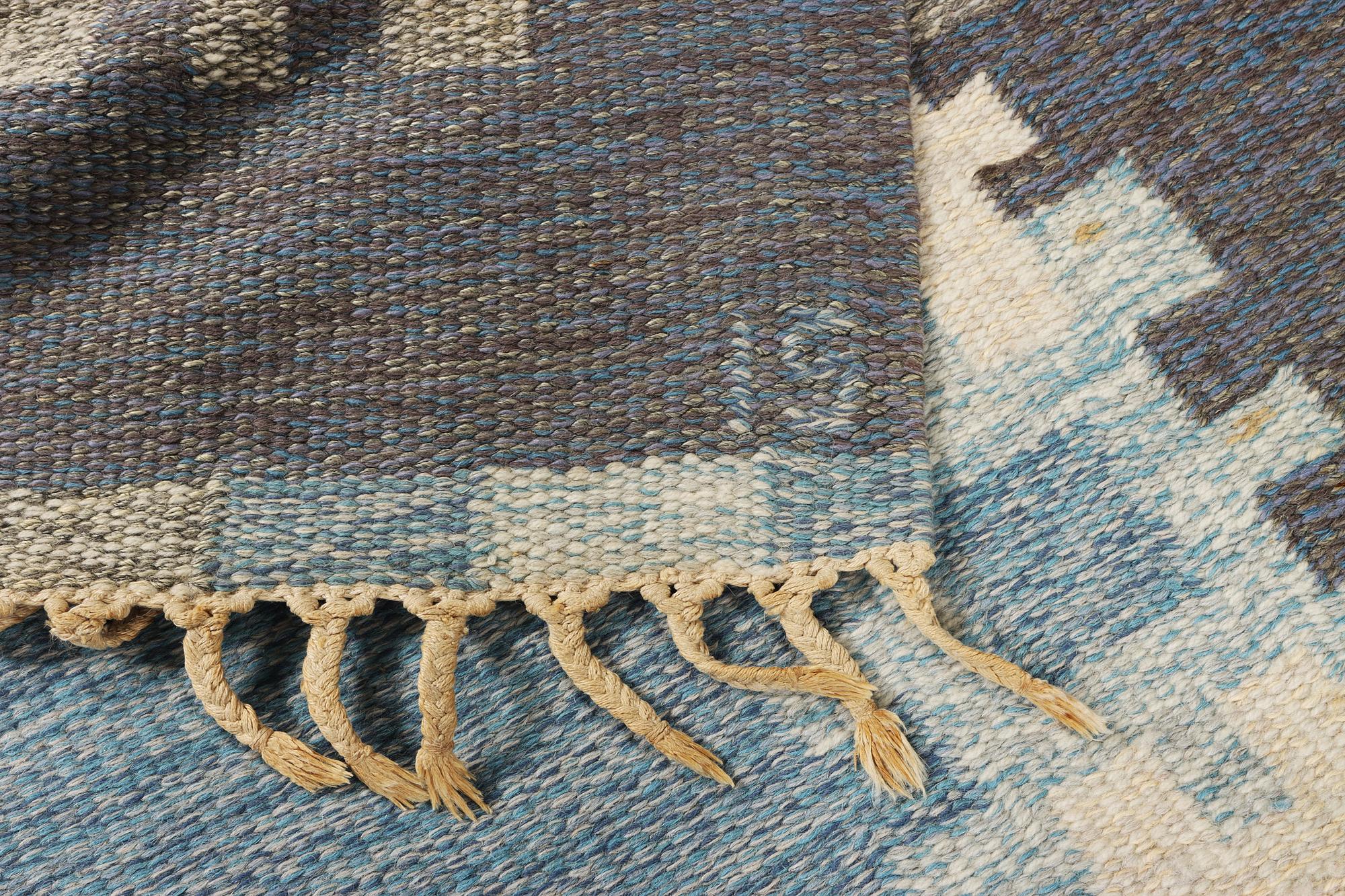 Ingegerd Silow, a flat weave carpet, signed IS, c. 230 x 164 cm.