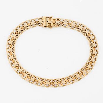 Armband, 18K guld, x-länk.