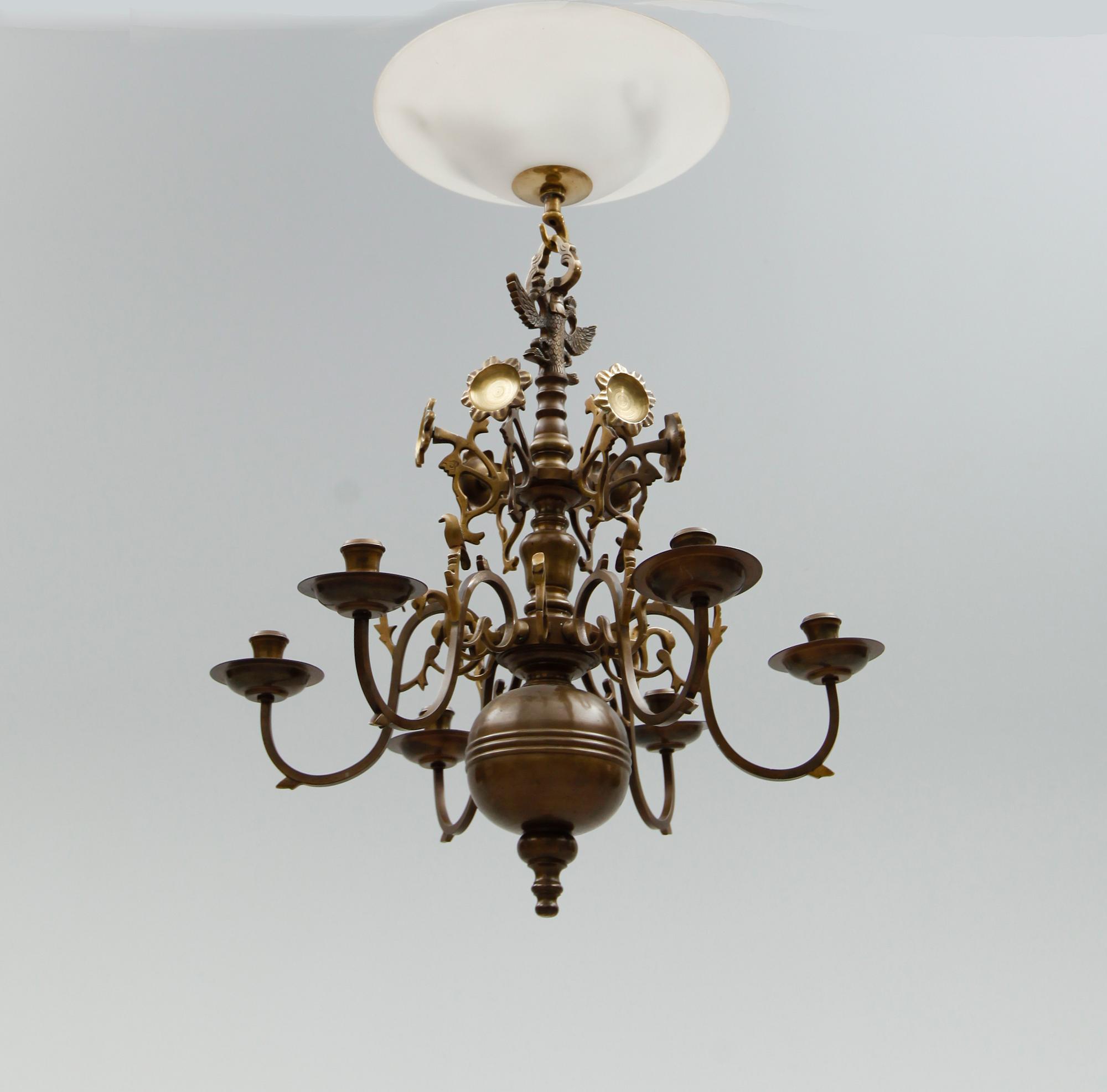 TAKKRONA, malm, barockstil, 1900-tal.