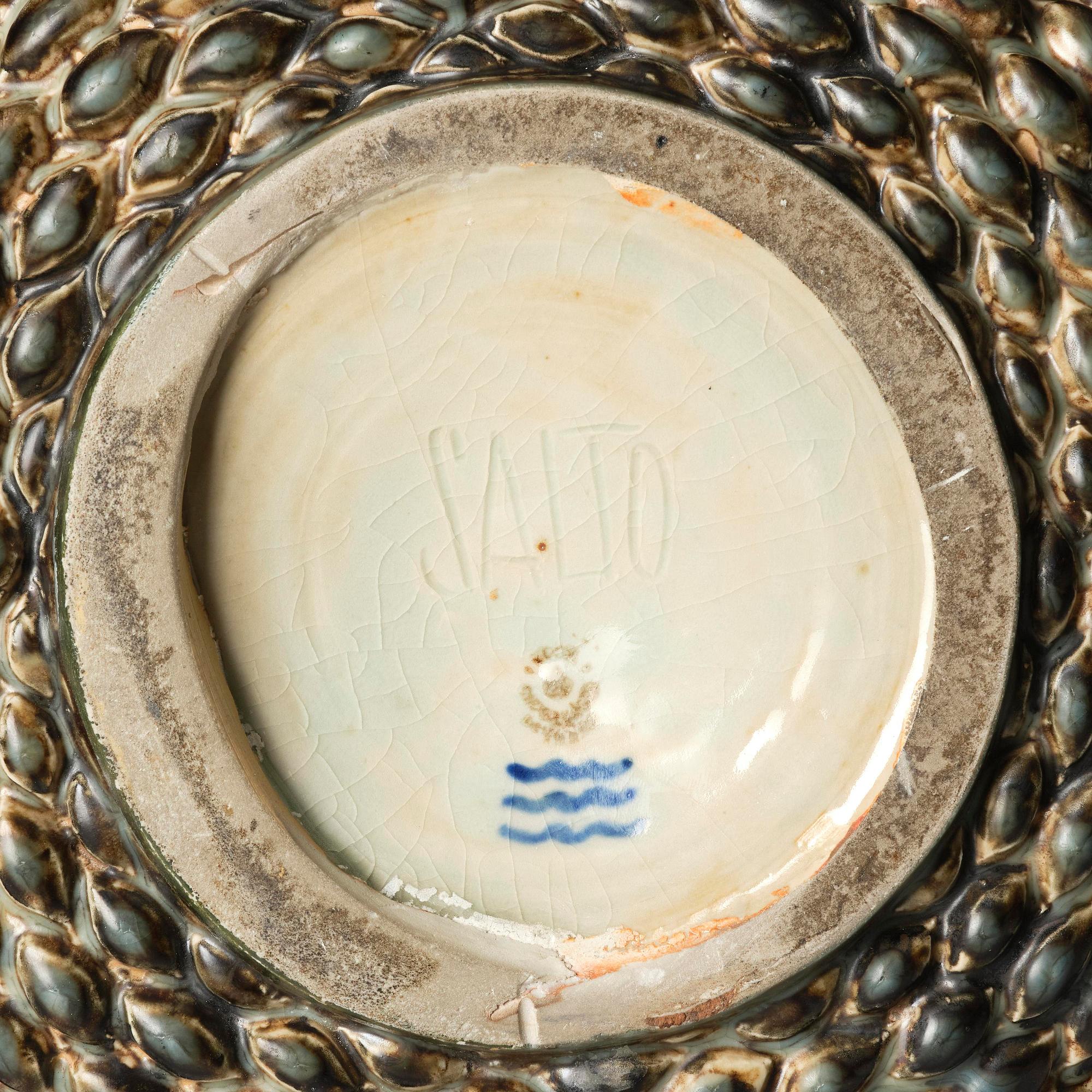 Axel Salto, a stoneware vase in the "budding" style, Royal Copenhagen, Denmark, 1940s-50s.