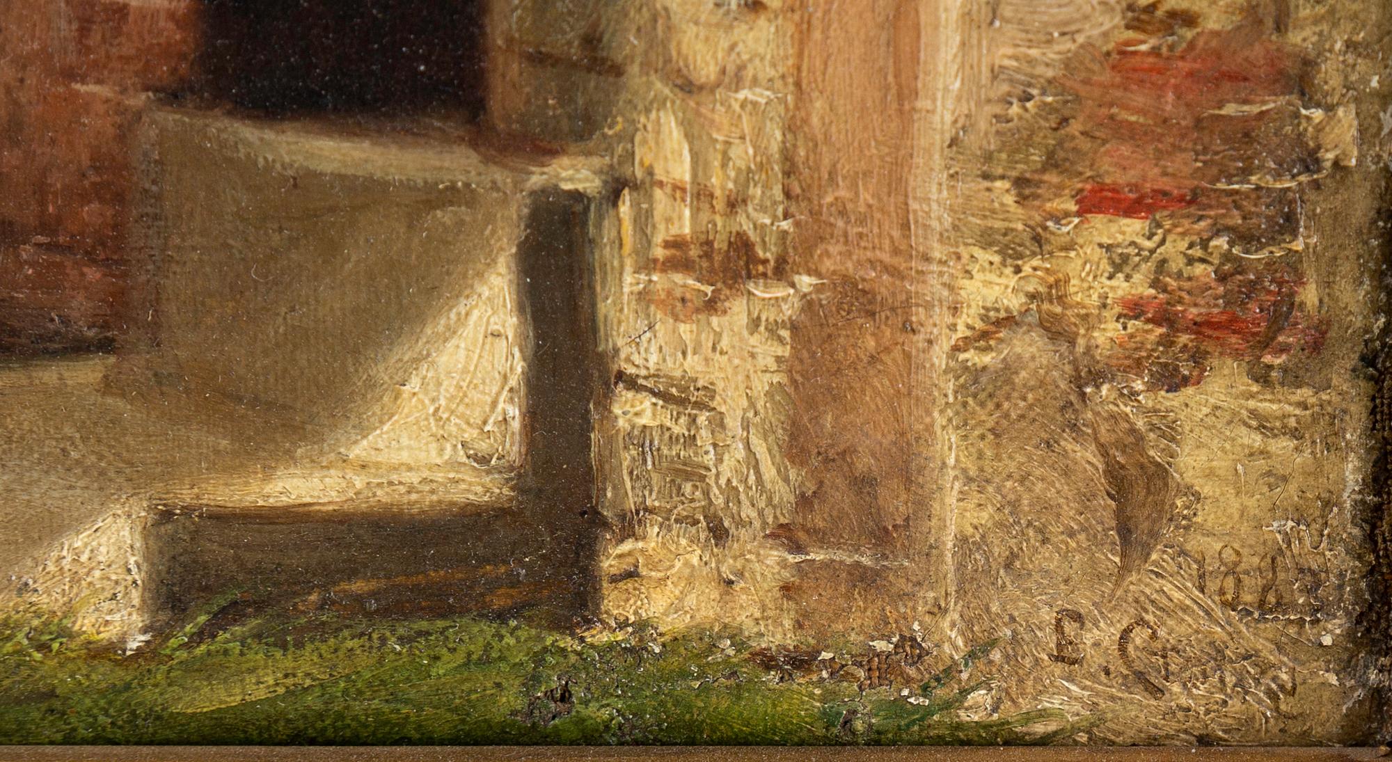 EYRE CROWE, oil on canvas, signed and dated 1883.