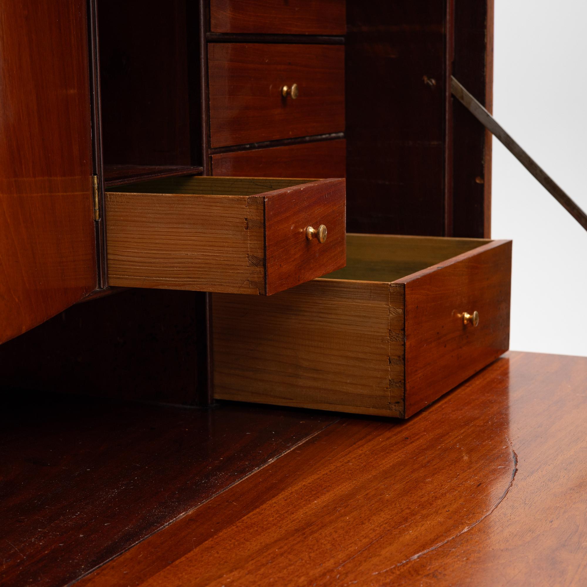 Secretary, late Gustavian, late 18th century, signed.