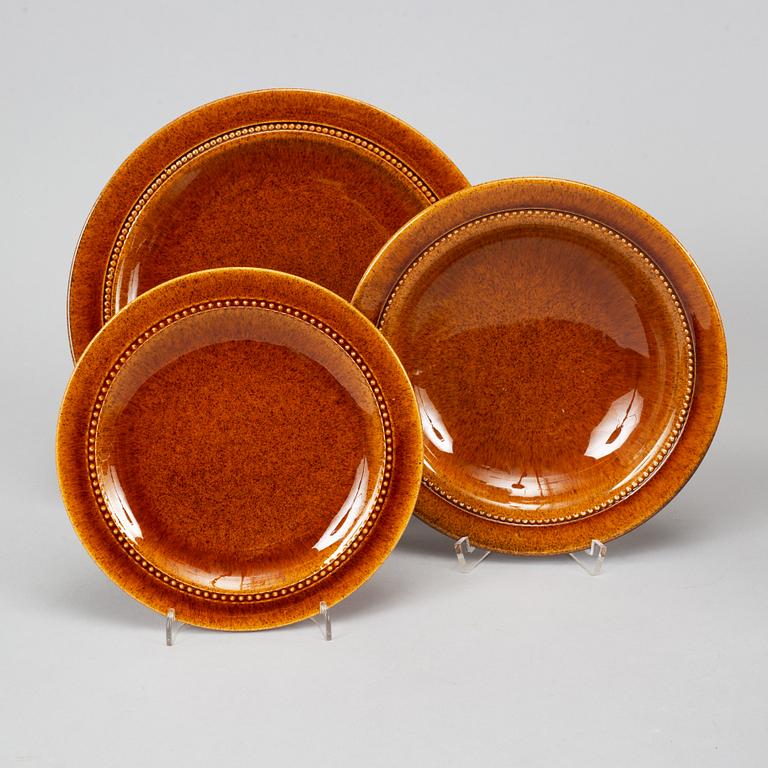 A set of 53 pieces of brown glazed "Old Höganäs"  service.