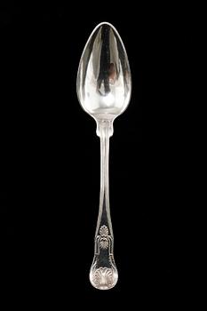 24 silver spoons from Sweden, 19th and 20th century, weight 1210 g.