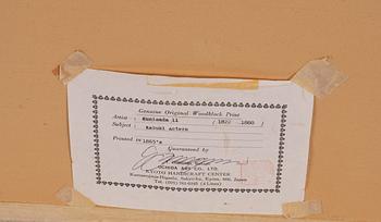 Utagawa Ii Kunisada, Triptyk och diptyk, träsnitt, Japan, Kabukiscener.