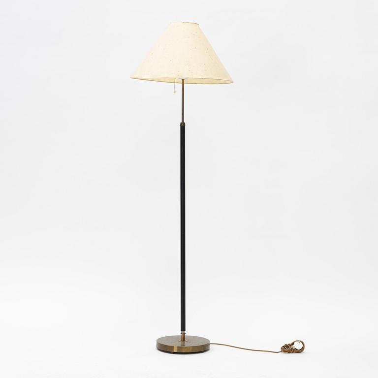 A leather-wrapped floor lamp from Falkenbergs Belysning, later part of the 20th century.