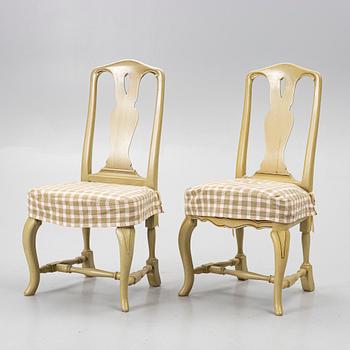 Dining group, 7 pieces. Rococo style, second half of the 20th century.