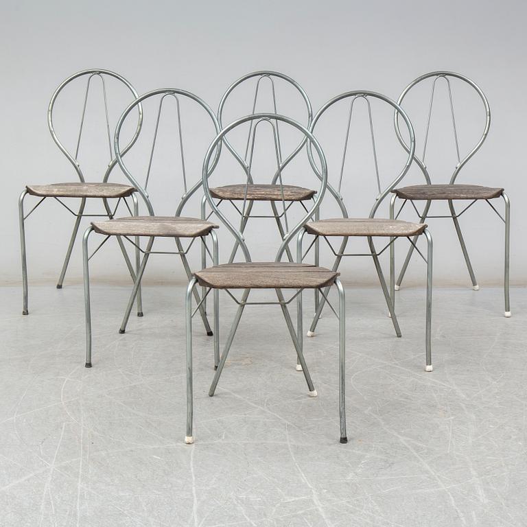 TORE AHLSÉN, trädgårdsstolar, 6 stycken, "Pia" , Gärsnäs.