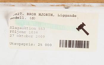 Bror Hjorth, teckning, signerad.