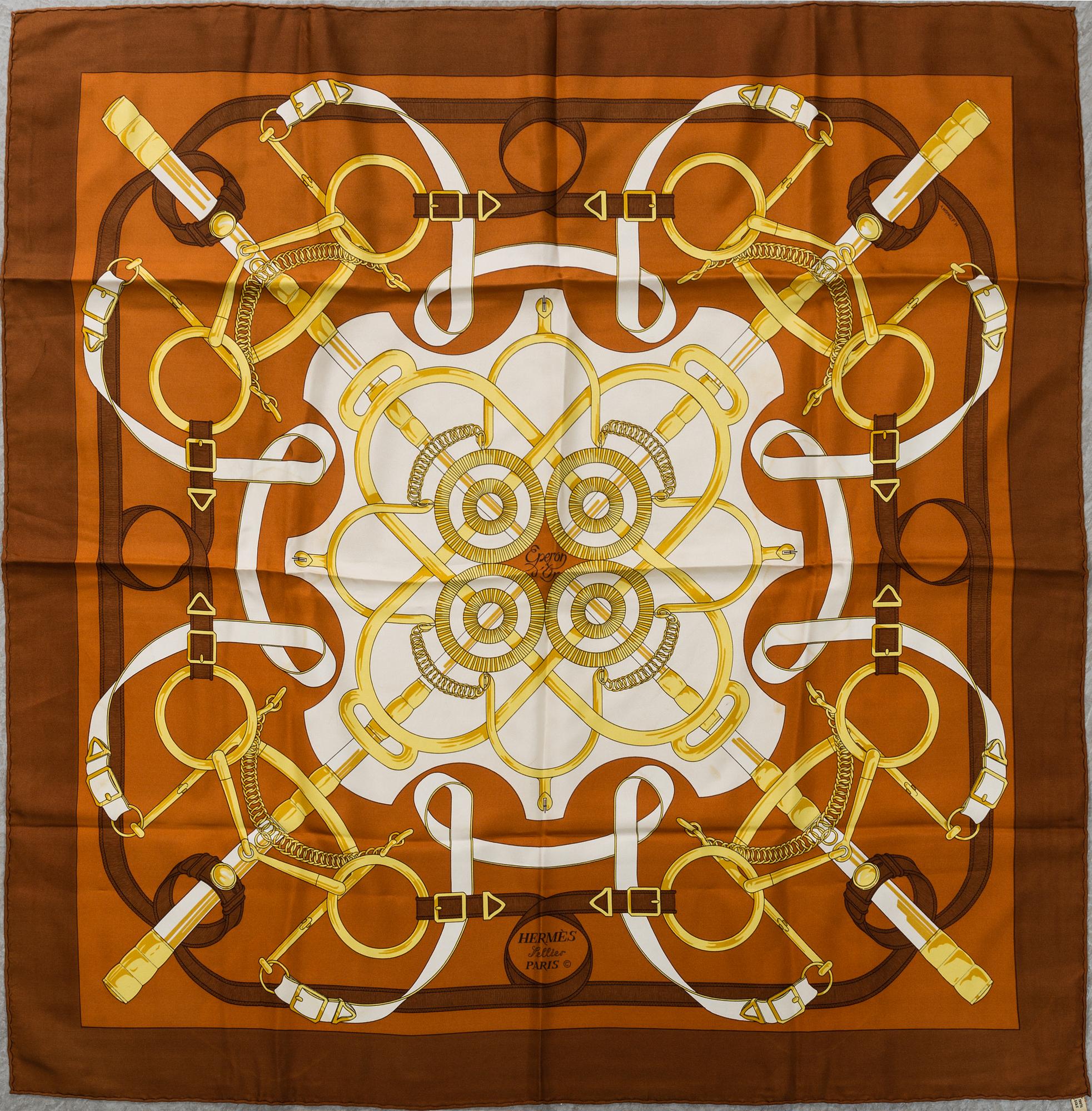 HERMÈS, scarves, 2 st.