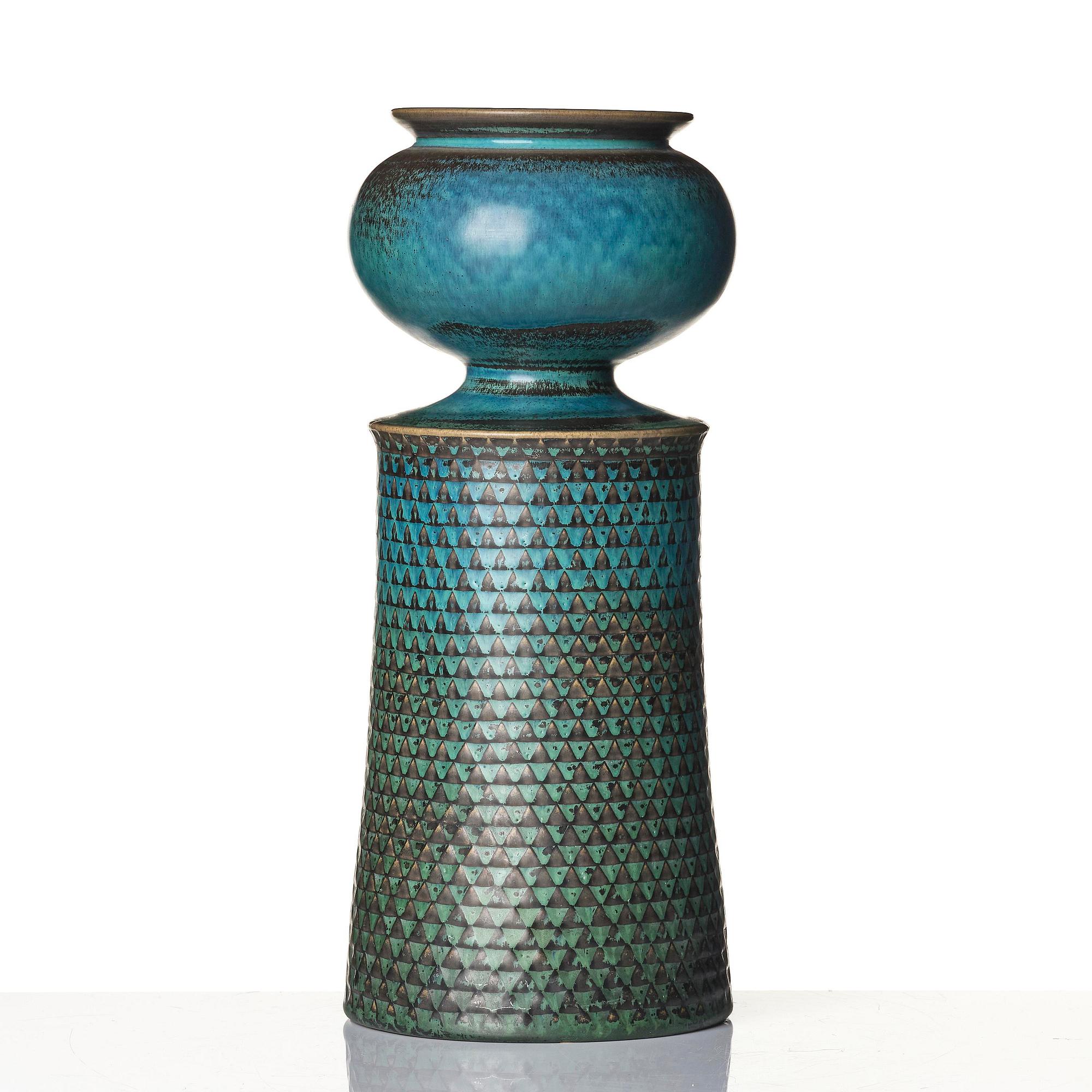 Stig Lindberg, vas, stengods, Gustavsbergs Studio 1962.