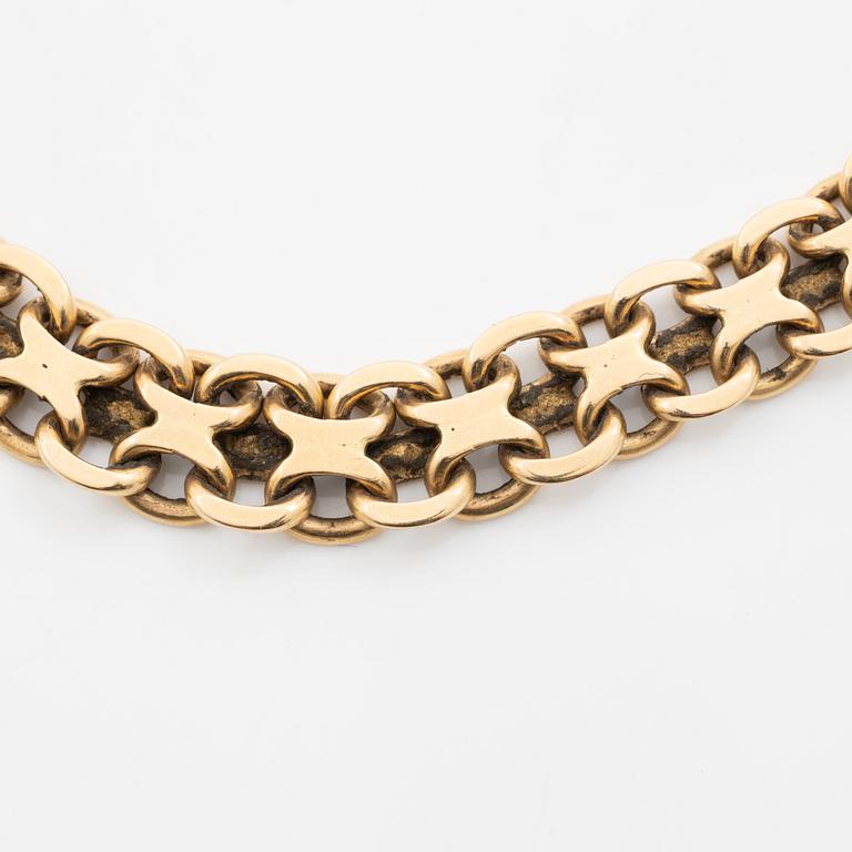 Collier, 18K guld, doserad x-länk.