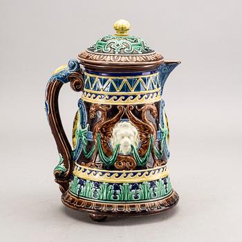 KANNA MED LOCK Rörstrand 1878 majolika.