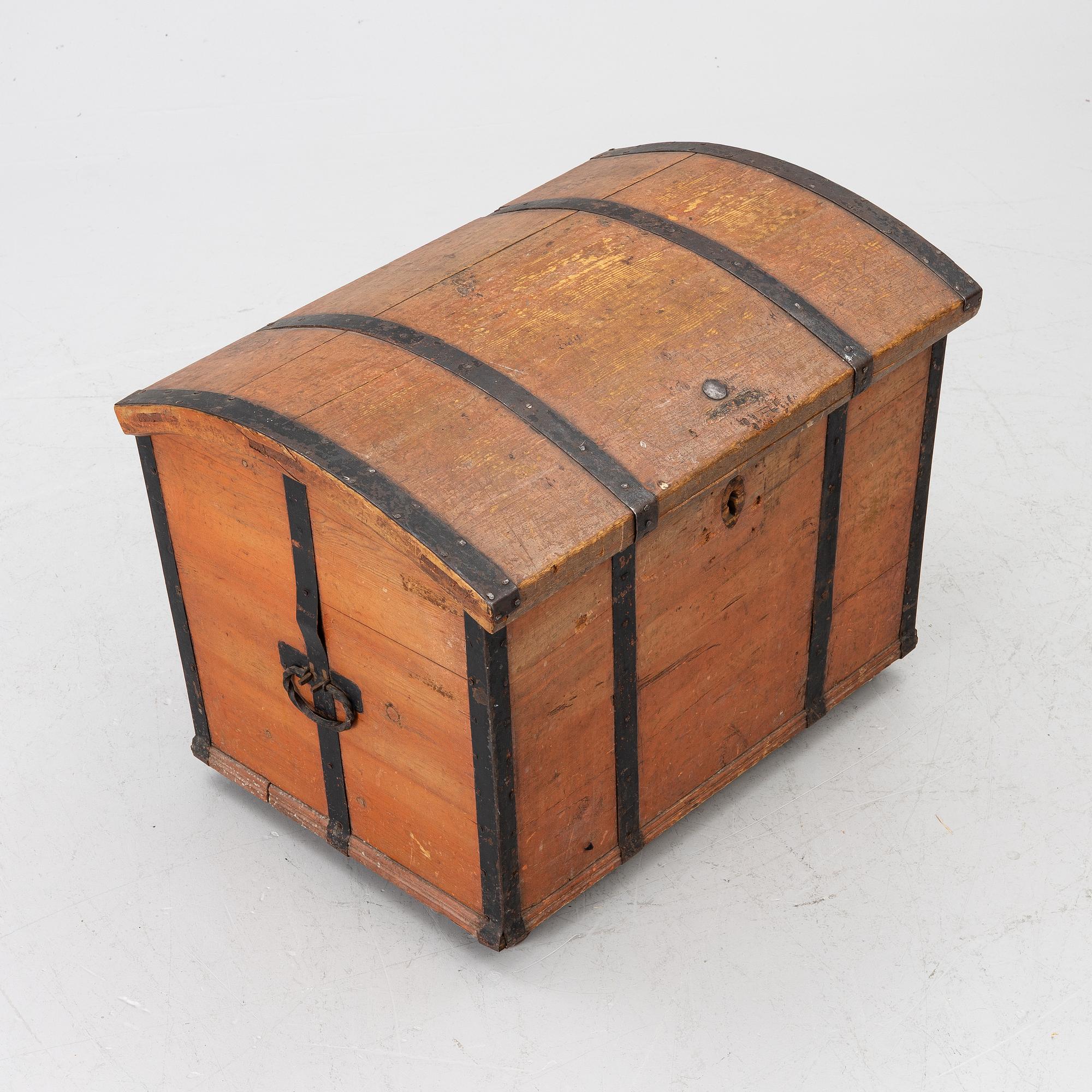 A folk art chest, Northern Sweden, 1850.