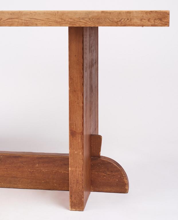 Axel Einar Hjorth, a stained pine "Lovö" table, Nordiska Kompaniet, Sweden 1930s.