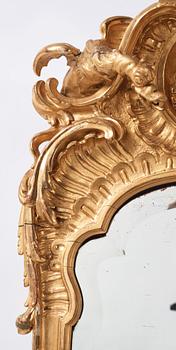 A Rococo dragon mirror.