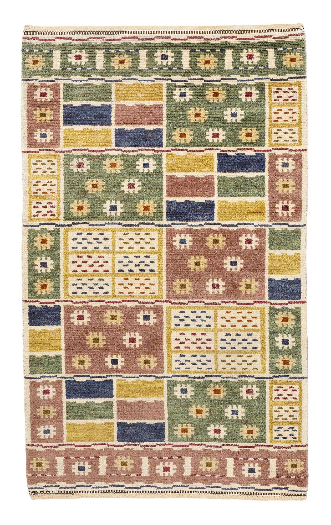 MÄRTA MÅÅS-FJETTERSTRÖM, MATTO, "Ängarna", knotted pile, ca 210,5 x 126 cm, signed AB MMF.
