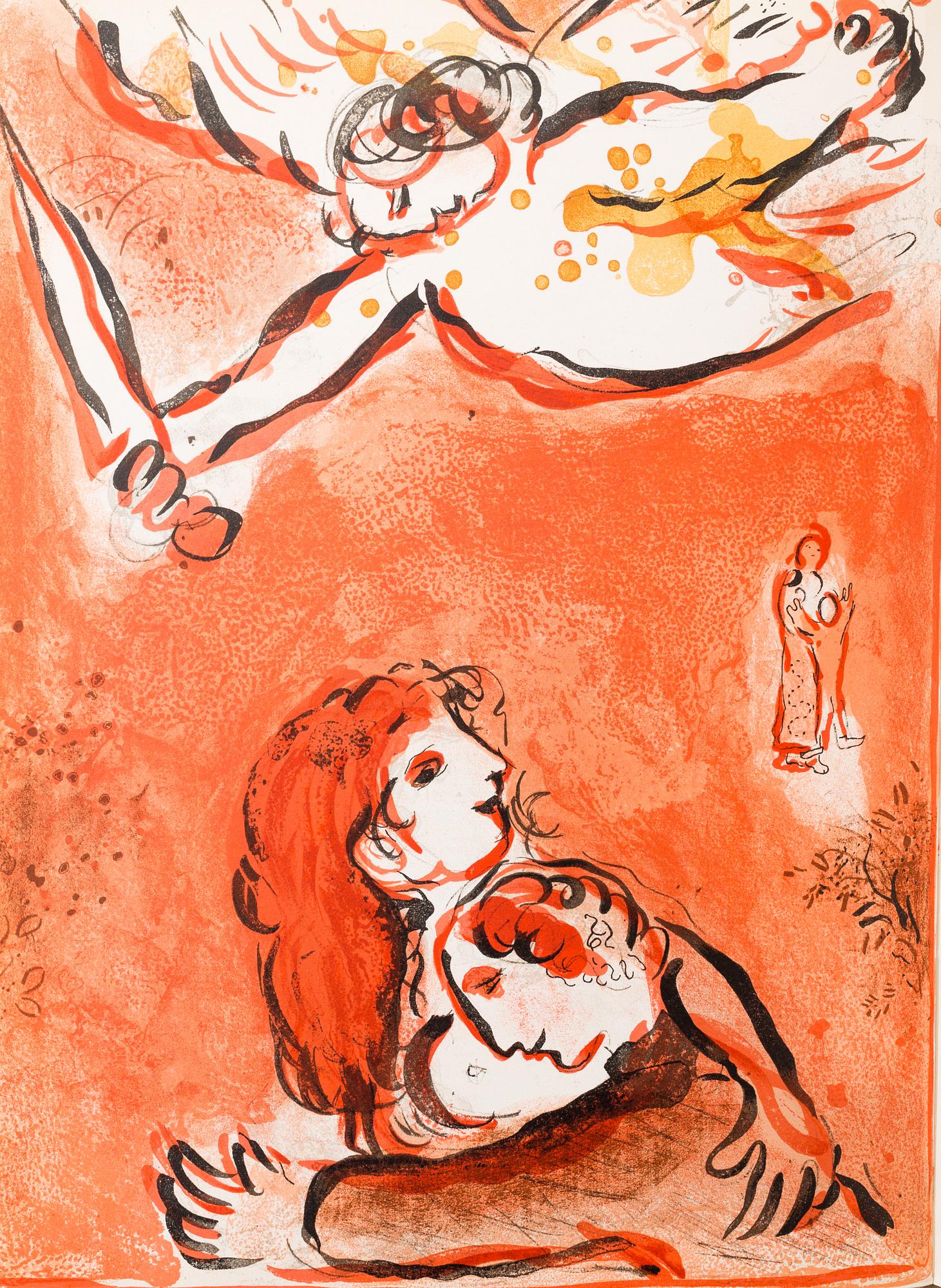 A MARC CHAGALL "Dessins pour la bible" with 24 colour lithographes, Paris 1960.