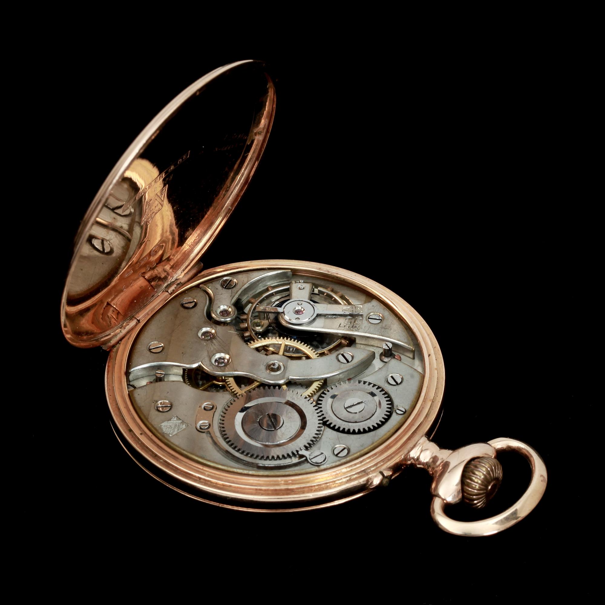 HERRFICKUR, Henry Moser, 14k guld, omkring år 1900.