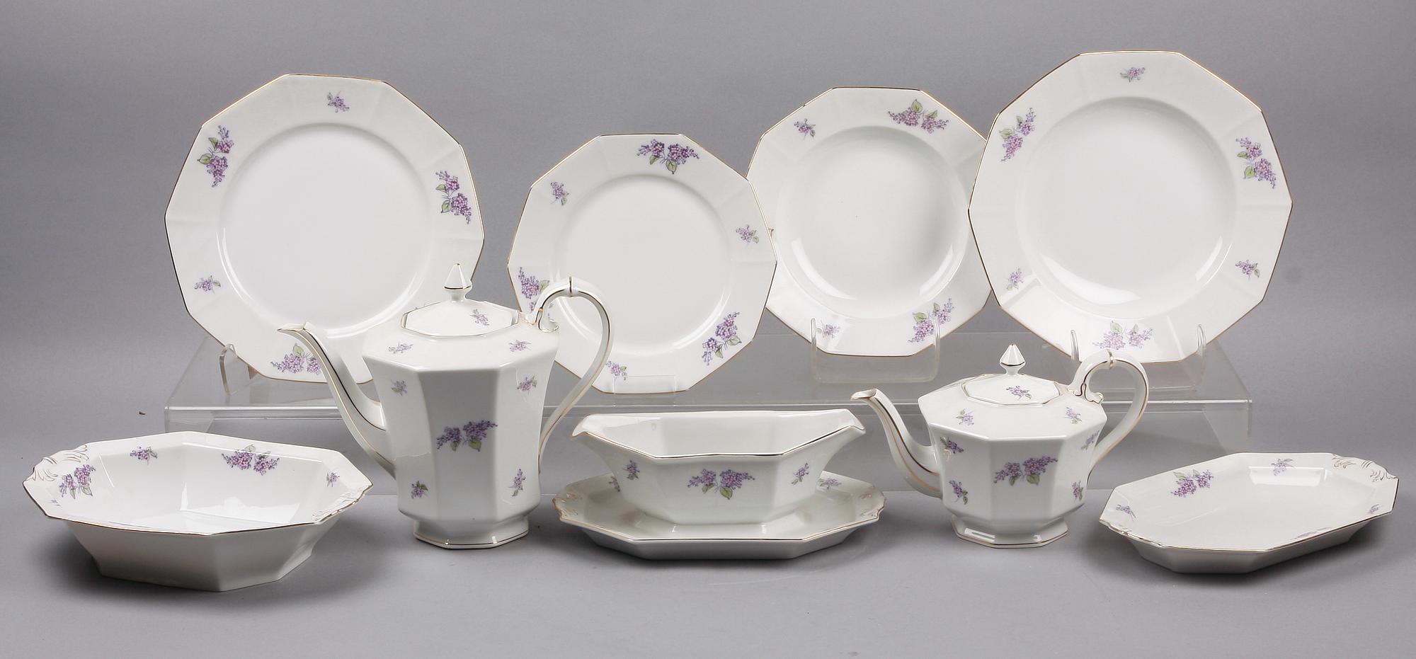 MAT- OCH KAFFE/TESERVIS, 84 delar, Tirschenreuth, 1900-tal.