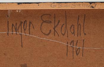INGER EKDAHL, olja på pannå, signerad och daterad 1961 a tergo.