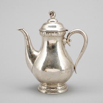 KAFFEKANNA, silver, Köpenhamn 1920, total vikt 598 gram.