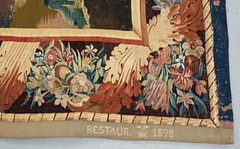 TAPESTRY, tapestry weave. "Seated nymphs" from the suite Apollo and Daphne. 275 x 302 cm. Atelier de la Chaise, Faubourg St. Germain (1628-1668), Paris.