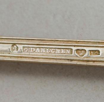 MATGAFFLAR 6 st, silver, G. Dahlgren, Stockholm 1853. Vikt ca 445 g.