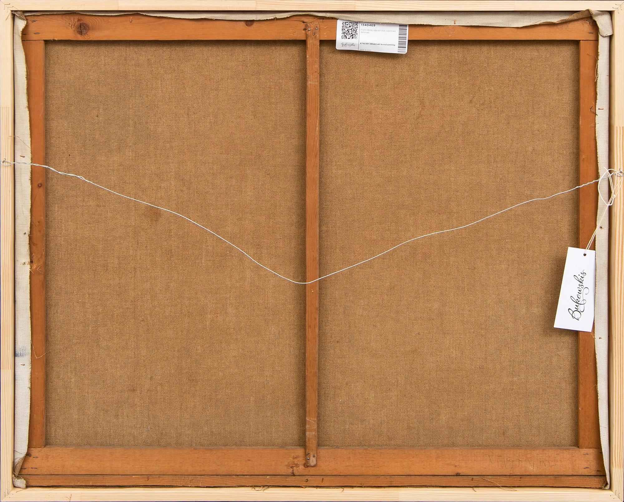 Frans Berg, olja på duk, signerad, daterad -28.