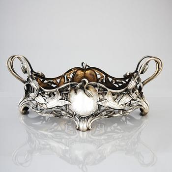 CF Carlman, jardinière, Art Nouveau, Stockholm 1899, silver.