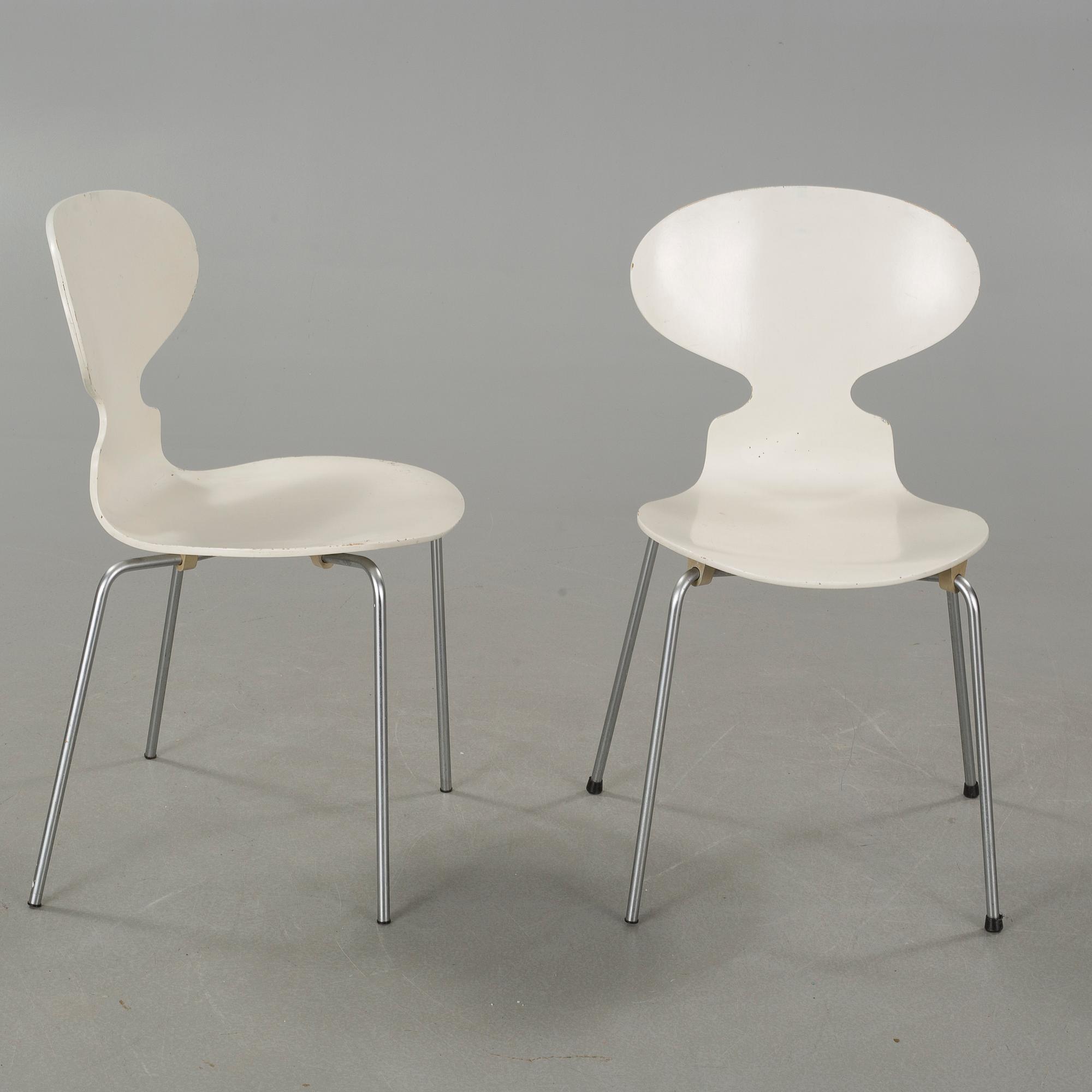 ARNE JACOBSEN, stolar, 6 st, "Myran", Fritz Hansen, 1970.