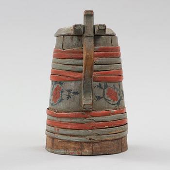 a swedish wooden jar from the early 19th century.