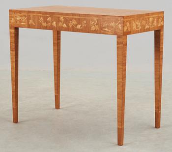 A Carl Malmsten marquetry table, Svensk Hemslöjd, Sweden 1937.