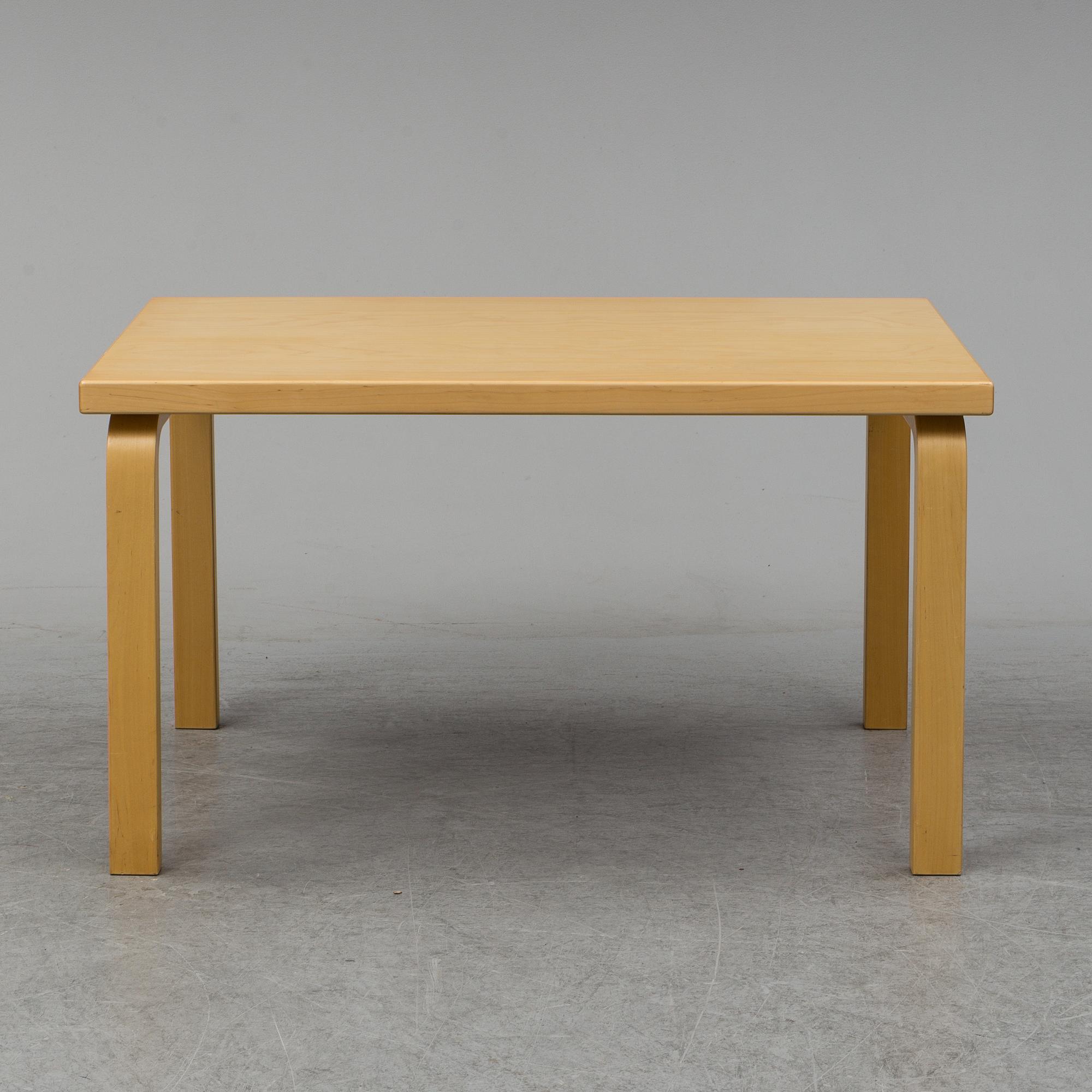 ALVAR AALTO, a birch coffee table from Artek, Finland.