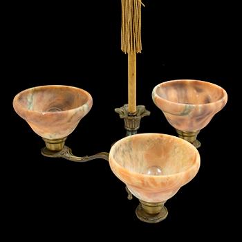 An early 20th century ceiling light.