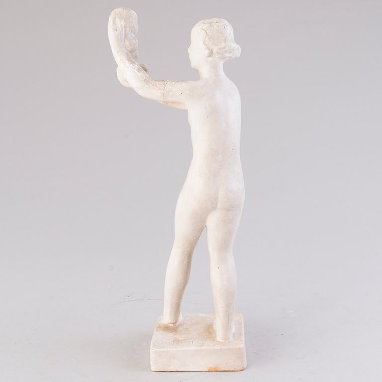 VIKTOR JANSSON,  skulptur, gips, signerad Faffan J.