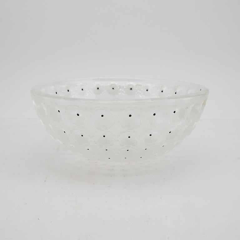 René Lalique, bowl "Nemours", France, second half of the 20th century cast glass.