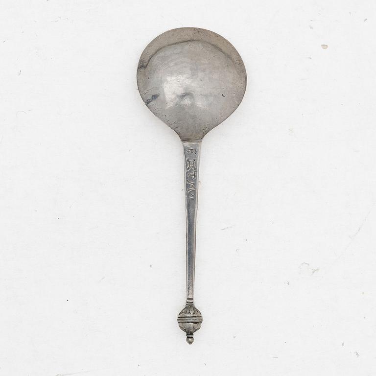 Spoon, silver, probably Scandinavia, 18th century.