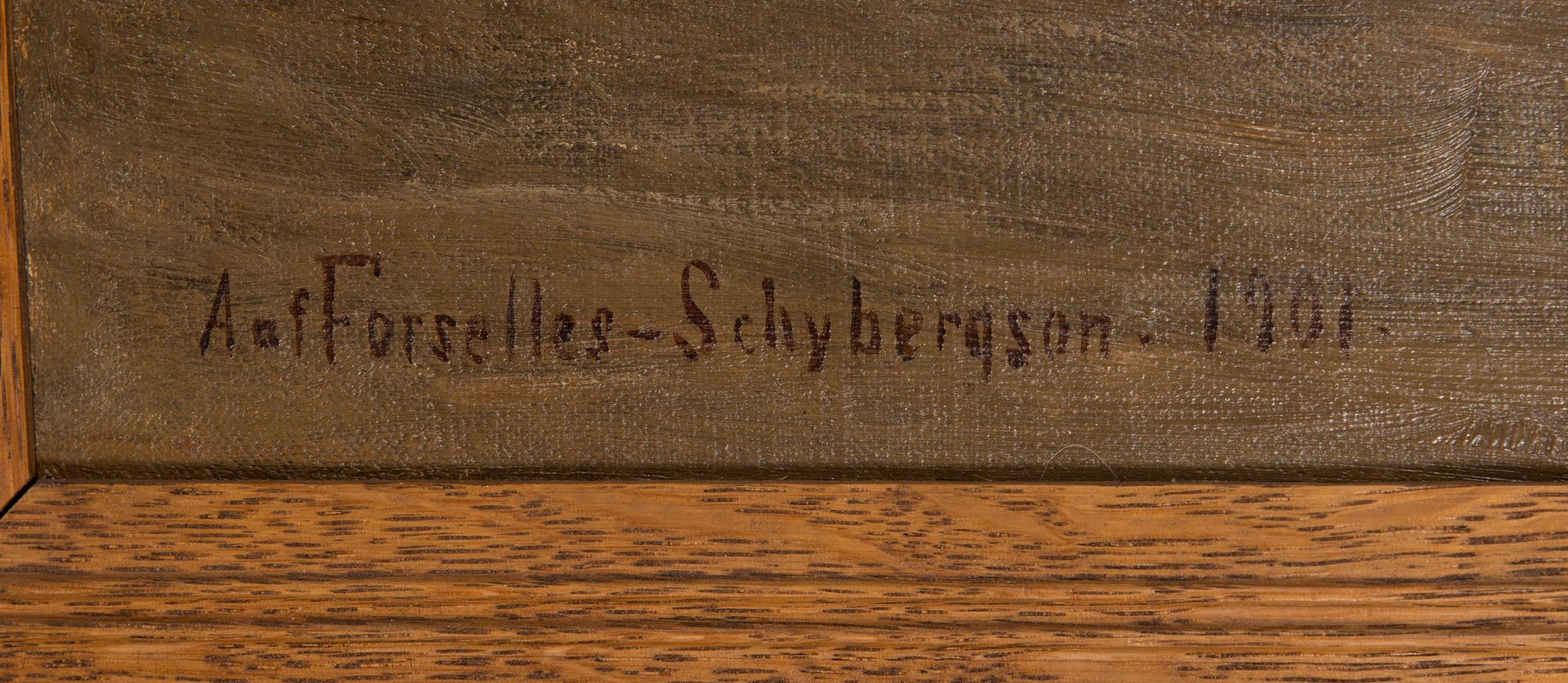 Anna af Forselles-Schybergson, oil on canvas, signed and dated 1901.