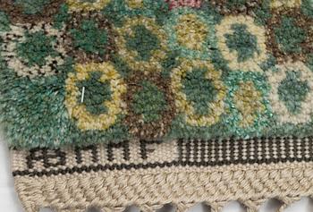 Barbro Nilsson, a carpet, "Gröningen ljus", knotted pile, ca 150 x 91 cm, signed AB MMF and BN.