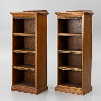Bookcases, a pair, early 20th century.