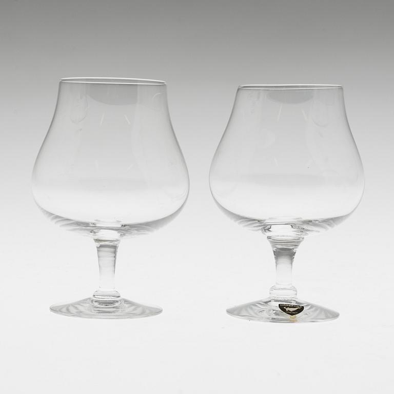 ORREFORS, konjakskupor, 16 st, glas, 1900-talets sista kvartal.