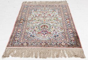 Rug, Hereke design, silk, 122 x 79 cm.