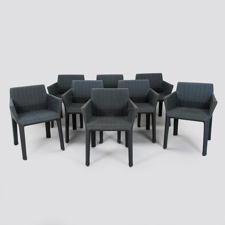 Ligne Roset, a set of 8 'Facett' dining chairs, France.