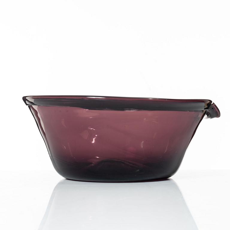 Mjölkfat / Spillkum, glas, Sverige, ca år 1800.