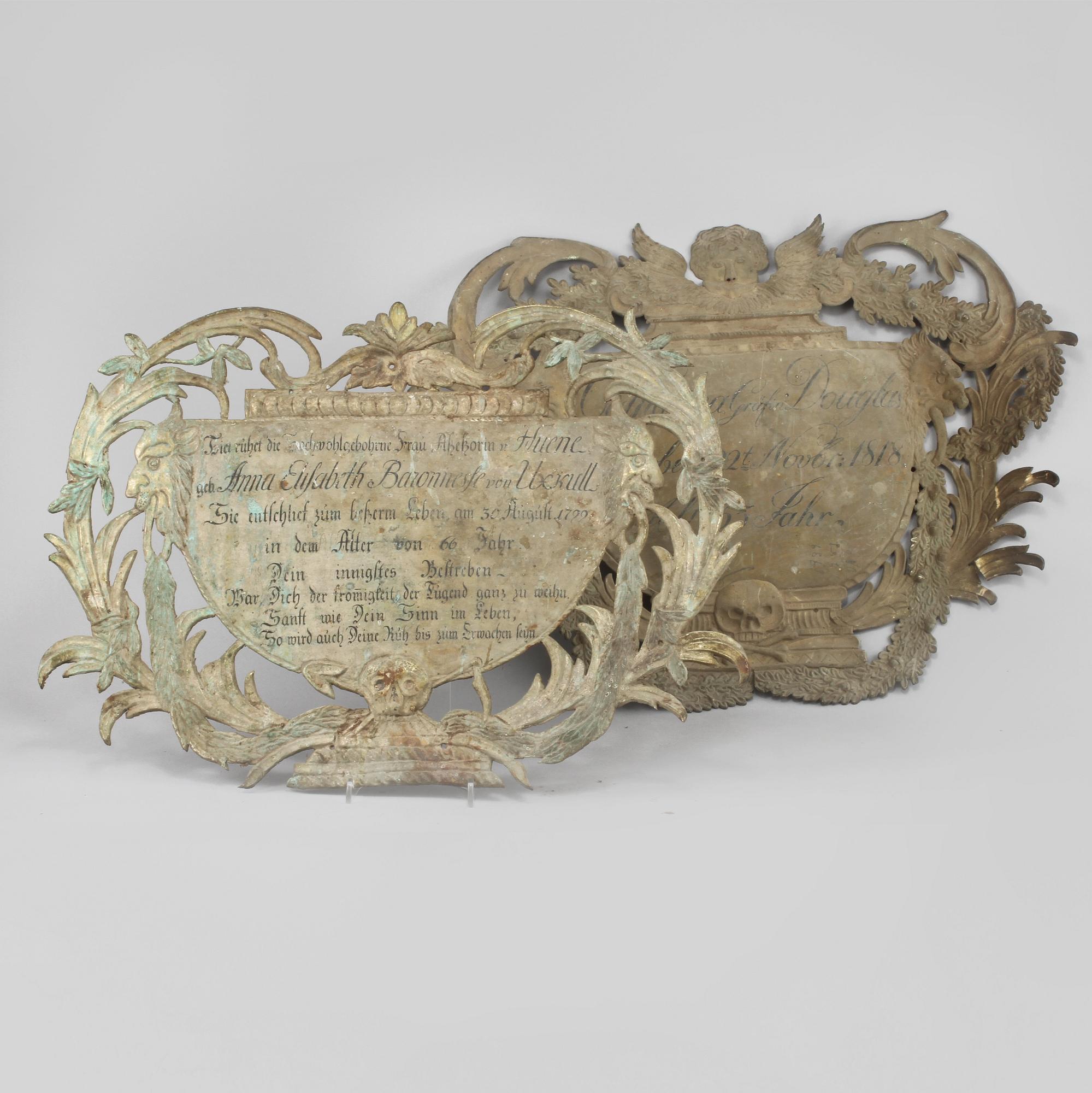 EPITAFIER, 2 st, 1800-talets början.