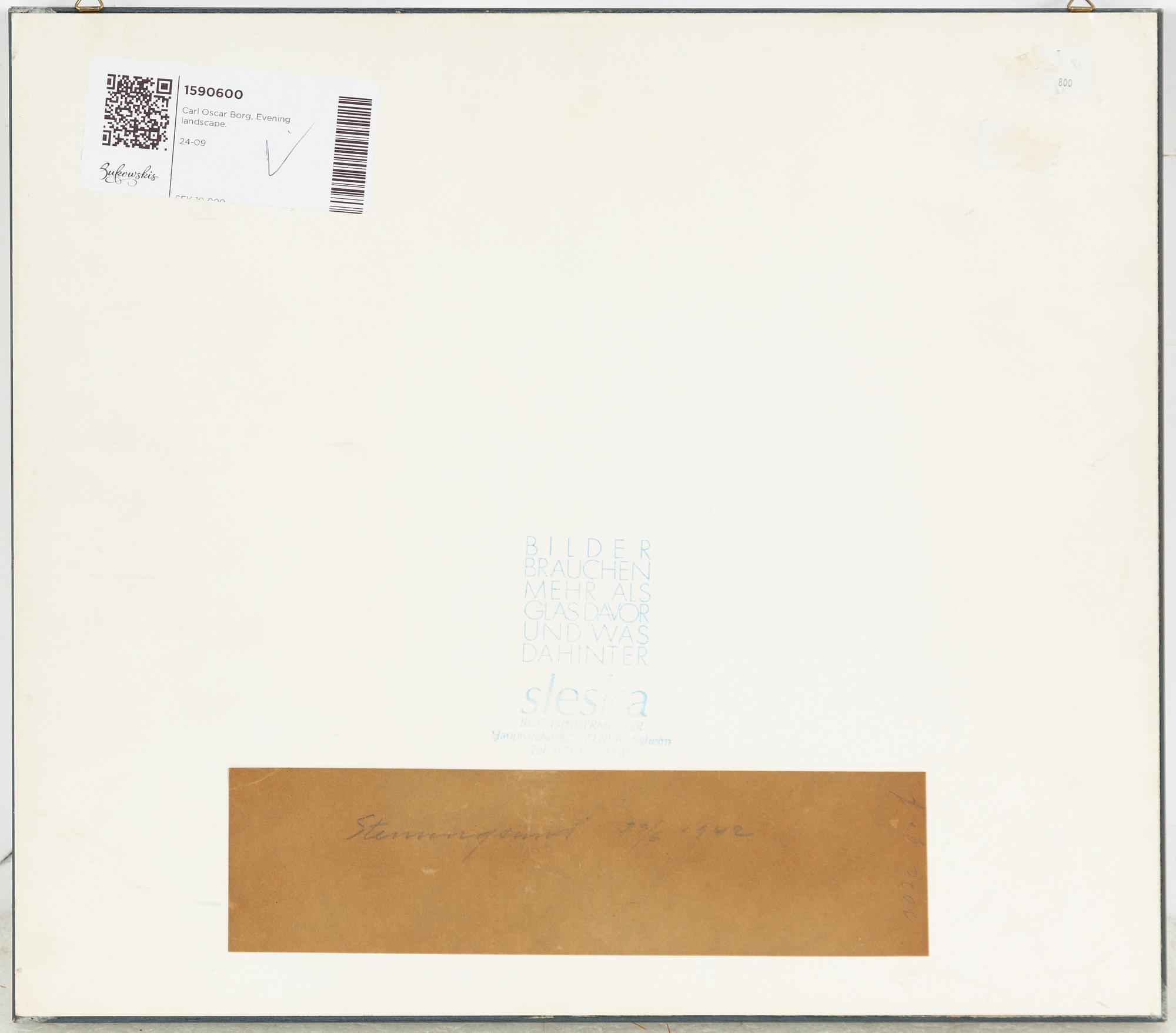 Carl Oscar Borg, Evening Landscape.